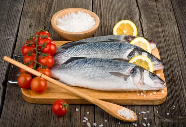 Large sea bass (560 g)